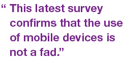 Use of Mobile devices is not a fad.